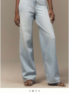 Pilcro Light Blue Wide-Leg Jeans